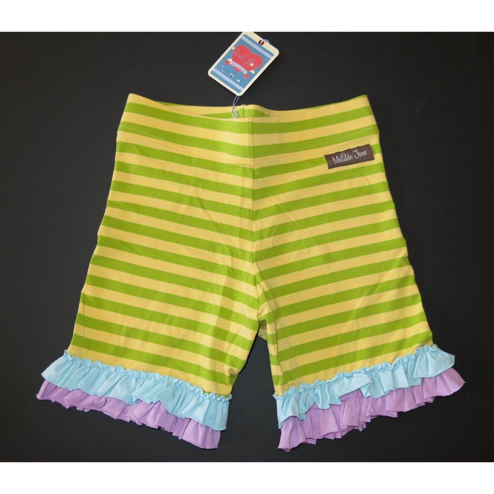 NEW Matilda Jane girls 14 Shortie bike shorts Good Hart yellow aqua purple green